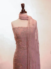 Royal Fashion Embroidered Chiffon Suits Unstitched 2 Piece - RF25EE 158 LIGHT PINK